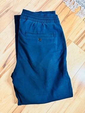 Abercrombie & Fitch Men's Navy Elastic-Waist Joggers